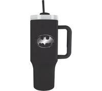 Pyramid International Batman Bat Emblem 40oz/1200ML Tumbler with Straw and Lid, Advanced Double-Wall Vacuum Insulation, Guarantees Cold Up to 11 Hours, Hot Up to 7 Hours, BPA-Free