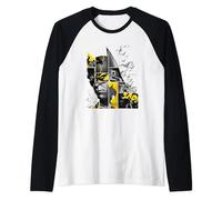 Batman 80 Years Bat Panels Raglan Baseball Tee