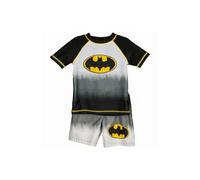 Batman 856657-toddler2t Logo Swimshorts & Rashguard Set, Black & Gray - 2 Toddler