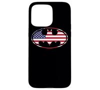 Batman American Flag Oval Case for iPhone 15 Pro Max