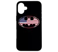 Batman American Flag Oval Case for iPhone 16 Plus