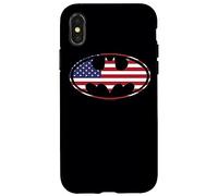Batman American Flag Oval Case for iPhone X/XS
