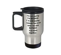 Batman and me Travel Mugs Funny Coffee Mugs for Superhero Lovers Porcelain Mugs Best Office Travel Tea Mug Birthday Gag Gifts 14 oz