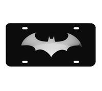 Batman Bat Stainless Steel 3D Black License Plate
