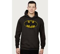 Batman Bat Symbol Faded Logo Hooded Sweatshirt in Black | Size: Medium Batman Black M