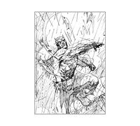 BATMAN Batarang Print (50cm x 40cm) (White/Black)