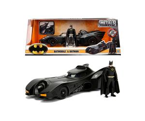 Batman Batmobile 1989 Tim Burton + Figure Metals Die-Cast 1:24 Model Jada Toys