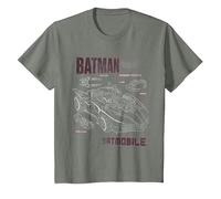 Batman Batmobile Striker Vehicle T-Shirt, Youth, Olive Heather, X-Small