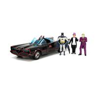 Batman Batmobo Metal 1:24 1966 Classic With 4 Figures Red