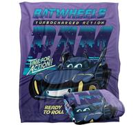 BATMAN Batwheels Blanket, 152 x 127 cm Ready to Roll Silky Touch Super Soft Throw Blanket