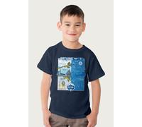Batman Batwing Blueprint T-Shirt in Navy | Size: 9-11 Years Batman Navy 9-11 Years