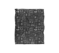 Batman Be Vigilant Pattern Officially Licensed Silky Touch Super Soft Throw Blanket 152x127 cm in White Batman White 152x127 cm