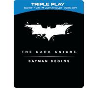 Batman Begins/The Dark Knight Limited Edition Steelbook - Triple Play (Blu-ray + DVD + UV Copy) [Region Free]