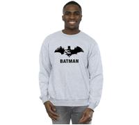 Batman Black Stare Logo Sweatshirt DC Comics Grey XXL