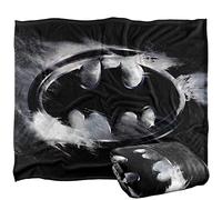 BATMAN Blanket, 152 x 127 cm Returns Logo Silky Touch Super Soft Throw Blanket
