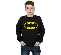Batman Boy's Logo Cotton Sweatshirt in Black | Size: 5-6 Years Batman Black 5-6 Years