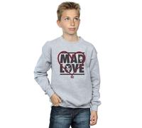 Batman Boy's Mad Love The Joker & Harley Quinn Sweatshirt in Grey | Size: 5-6 Years Batman Grey 5-6 Years