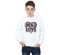 Batman Boy's Mad Love The Joker & Harley Quinn Sweatshirt in White | Size: 3-4 Years Batman White 3-4 Years