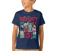 Batman Boy's Naughty List Cotton T-Shirt in Navy | Size: 5-6 Years Batman Navy 5-6 Years