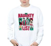Batman Boy's Naughty List Sweatshirt in White | Size: 12-13 Years Batman White 12-13 Years