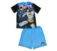 Batman Boys Shortie Pyjamas Set - Kids Summer PJs Ages 4-5 Years - Official DC Comics Sleepwear Blue