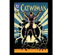 Batman Catwoman Comic Cover Framed Poster (40cm x 30cm) (Multicoloured)