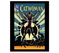 Batman Catwoman Comic Cover Framed Poster Batman Multicolor
