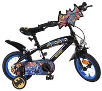Volare Batman Kids Bike | Age 3-5 | 12 Inch Wheel | 2 Handbrakes (Front & Back Wheel), Removable Stabilisers, Chain Guard & Pedal Reflectors | Adjustable Saddle | Gift for Girls & Boys