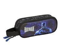 BATMAN - Children's Double Pencil Case, Children's Pencil Case, Ideal for School-Aged Children, Comfortable and Versatile, Quality and Resistance, 21 x 6 x 8 cm