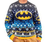 Batman Christmas Jumper for Men or Women Knitted Superhero Gift (Size: XS)