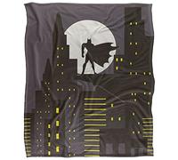 Batman City Silhouette Silky Touch Super Soft Throw Blanket 152 X 127 cm, White