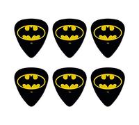 Batman Classic Bat Shield Logo Novelty Guitar Picks Medium Gauge - Set of 6