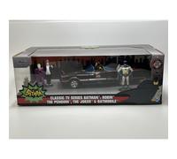 Batman Classic TV Series Batman Robin Penguin Joker Figures and Batmobile 1:24 Jada 33737 253215011