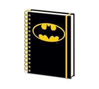 Batman Core Logo A5 Wirebound Notebook - Black/Yellow - One Size - Black/Yellow