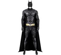 Batman Costume for Adults, Dark Knight Superhero Suit with Mask and Cape, Halloween Party Outfit (2XL)