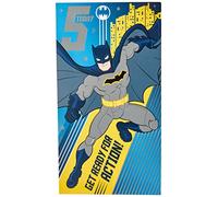Batman Danilo DC 5th Birthday Card - 5 Today Get Ready for Action!,Multi,9 x 5 inch