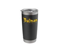 Batman Dark Knight Logo Bold Yellow Emblem Stainless Steel Insulated Tumbler