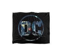 Batman Dc Officially Licensed Silky Touch Super Soft Throw Blanket 152x127 cm in White Batman White 152x127 cm