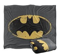 BATMAN Distressed Shield Officially Licensed Silky Touch Super Soft Throw Blanket 152 x 127 cm