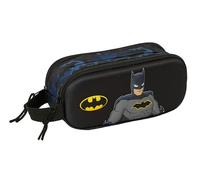 BATMAN - Double 3D Pencil Case, Children's Pencil Case, Ideal for School Ages, Comfortable and Versatile, Quality and Resistance, 21 x 6 x 8 cm