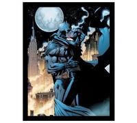 Batman Embrace Comic Cover Framed Poster in Black Batman Black