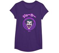 Batman Face Spiral T-Shirt, Girls, Purple, Medium