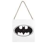 Batman Fun Sketch Logo Wooden Block in White Batman White