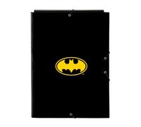Batman Game Over - Folio Folder with 3 Flaps, Ideal for Children of Different Ages, Comfortable and Versatile, Quality and Resistance, 26 x 36.5 cm, Black/White, M, Casual