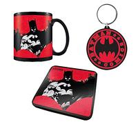 Batman Gift Set - Includes Mug, Coaster, Keyring in Comics Design Presentation Box - Comic Book Fans and Collectors - Officially Licensed Merchandise
