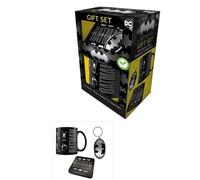 Pyramid International Batman Gift Set (Mug, Coaster & Keychain) - Official Merchandise, Premium Ceramic Mug, Coaster, and Keychain Featuring Iconic Batman Logo, Ideal for Home, Office, or Daily Use