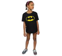 Batman Girl's Logo Cotton T-Shirt in Black | Size: 3-4 Years Batman Black 3-4 Years