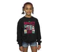 Batman Girl's Naughty List Sweatshirt in Black | Size: 7-8 Years Batman Black 7-8 Years