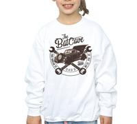 Batman Girl's The Batcave Car Sweatshirt in White | Size: 5-6 Years Batman White 5-6 Years