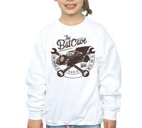Batman Girl's The Batcave Car Sweatshirt in White | Size: 9 Years Batman White 9 Years